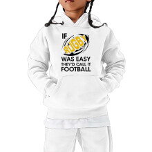 Unisex Kids Football Letter Print Pullover Hoodie Super Bowl Graphic Pocket Casual Sweatshirt White,5-6 Years