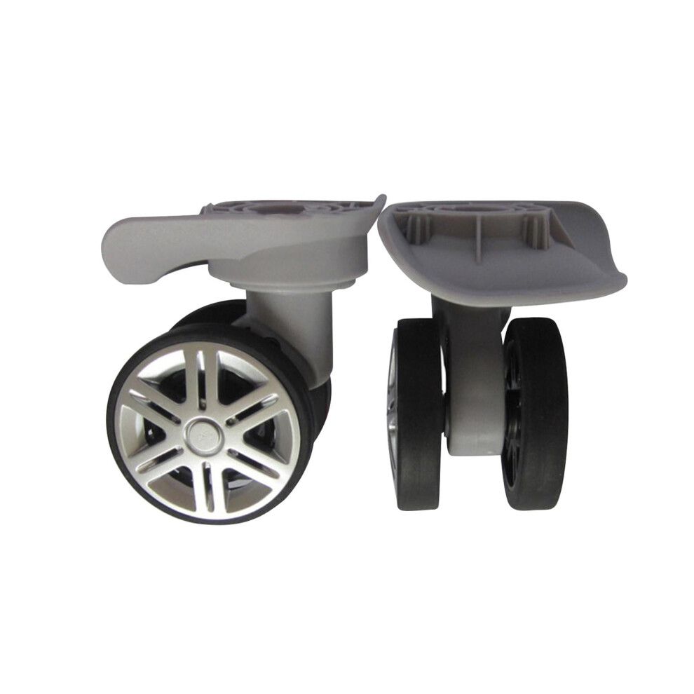 2Pcs Luggage Wheels Suitcase Casters Replacement Swivels Wheel Reusable Mute Light Gray 9028731616018