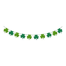 Cute Four Leaf Clover Banner Garland for St. Patrick’s Day, Wedding & Anniversary – Compatible with St Patrick’s Day Decor