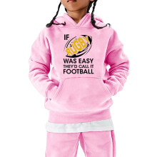 Unisex Kids Football Letter Print Pullover Hoodie Super Bowl Graphic Pocket Casual Sweatshirt Pink,13-14 Years