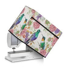 Pokrowiec na maszynę do szycia Flower Hummingbird Estetyczny pokrowiec na maszynę do szycia, kompatybilny z większością standardowych maszyn do