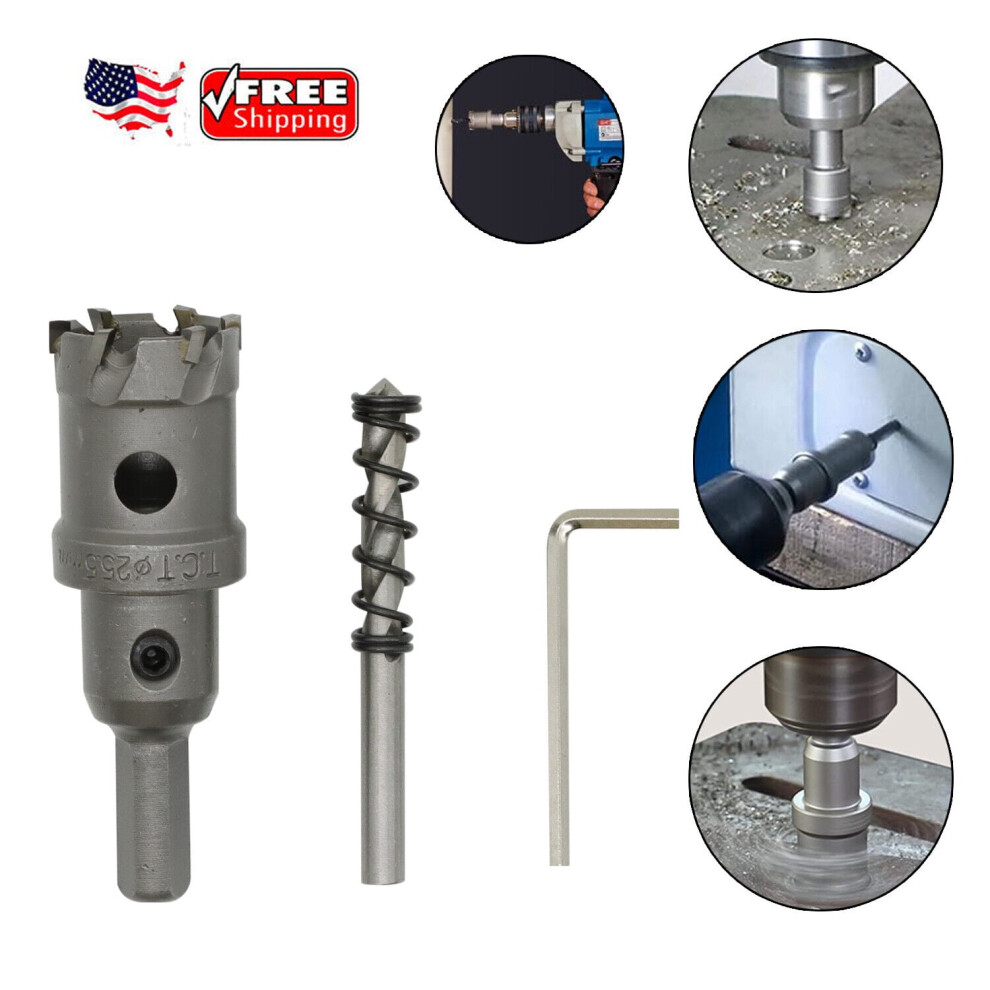 1'' Carbide Tip Tct Hole Saw Cutter Drill Bit For Alloy Steel Metal 9028731656670