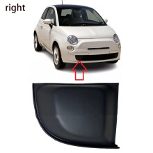 Venstre/høyre støtfangerdeksel foran til Fiat 500-modeller (2007-2015) svart