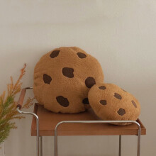 Creative Throw Pillow Cookie Shape Soft Comfortable Plush Lovely Sofa Butt Cushion Floor Pillow Room Decor,S