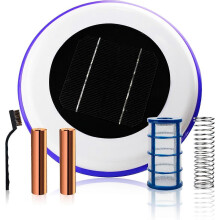 Solar Pool Ionizer for Outdoor Above-Ground Fresh and Salt Water Pools