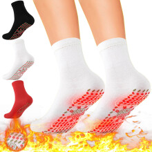 Ankelsokker, Crew Socks Oppvarmede Magnetiske Vinterkomfortable Turmalin Selvoppvarmende Sokker Varme Sokker Dresssokker, Flerfarget