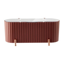 Desktop Cosmetics Storage Box Dust-proof Makeup Organizer Jewelry Organizer Red