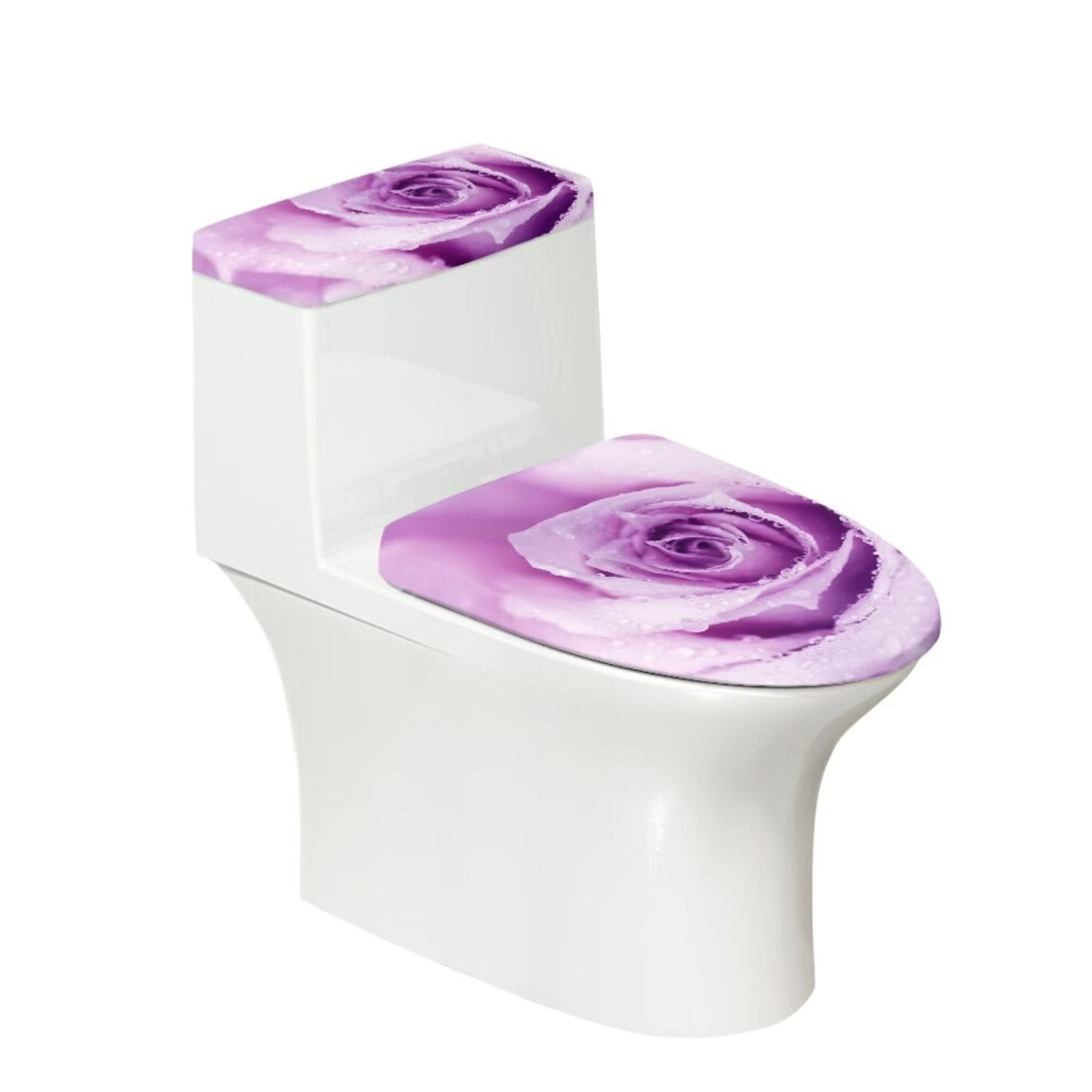 Purple Rose 2-Piece Toilet Lid & Tank Cover Â Stain Resistant, Fits Most Round/Elongated/Oblong Lids 9028731658681
