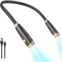 Neck Reading Light, Book Light for Reading in Bed, 3 Color & Dimmable Brightness, Lightweight Comfortable for Knitting, Crafting, Camping