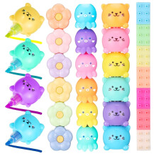 4er-Set mit 24 niedlichen Mini-Textmarkern, stapelbare Kawaii-Marker, Pastellfarben