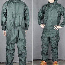 Fashion Motorcycle Raincoat /Conjoined Raincoat/Overalls Men and Women Fission Rain Suit Rain Coat Size M Colour ArmyGreen