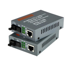 Convertor Ethernet la fibră optică 2 buc. 10/100 m, port optic SC, RJ45, rază lungă de acțiune, upgrade de rețea de înaltă fiabilitate