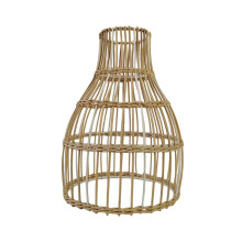 Rattan Hanging Lamp Shade Replacement, Wicker Ceiling Pendant Light Shade for Dining Room, Teahouse, Home, Cafe – 18cm x 26cm