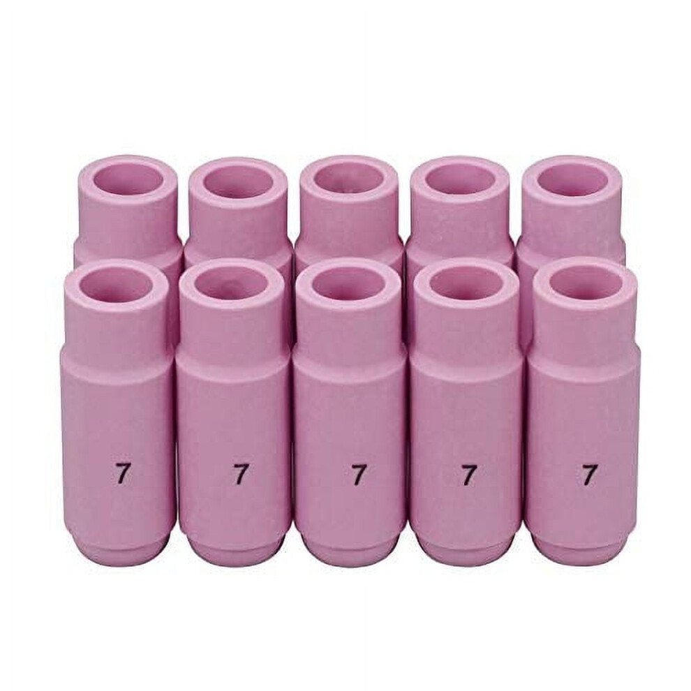 Tig Alumina Nozzles Ceramic Shield Cup Fit Db Pta Sr Wp 17 18 26 Tig Welding Torch (#7 10N47 7/16" Orifice 10Pk) 9479868948167