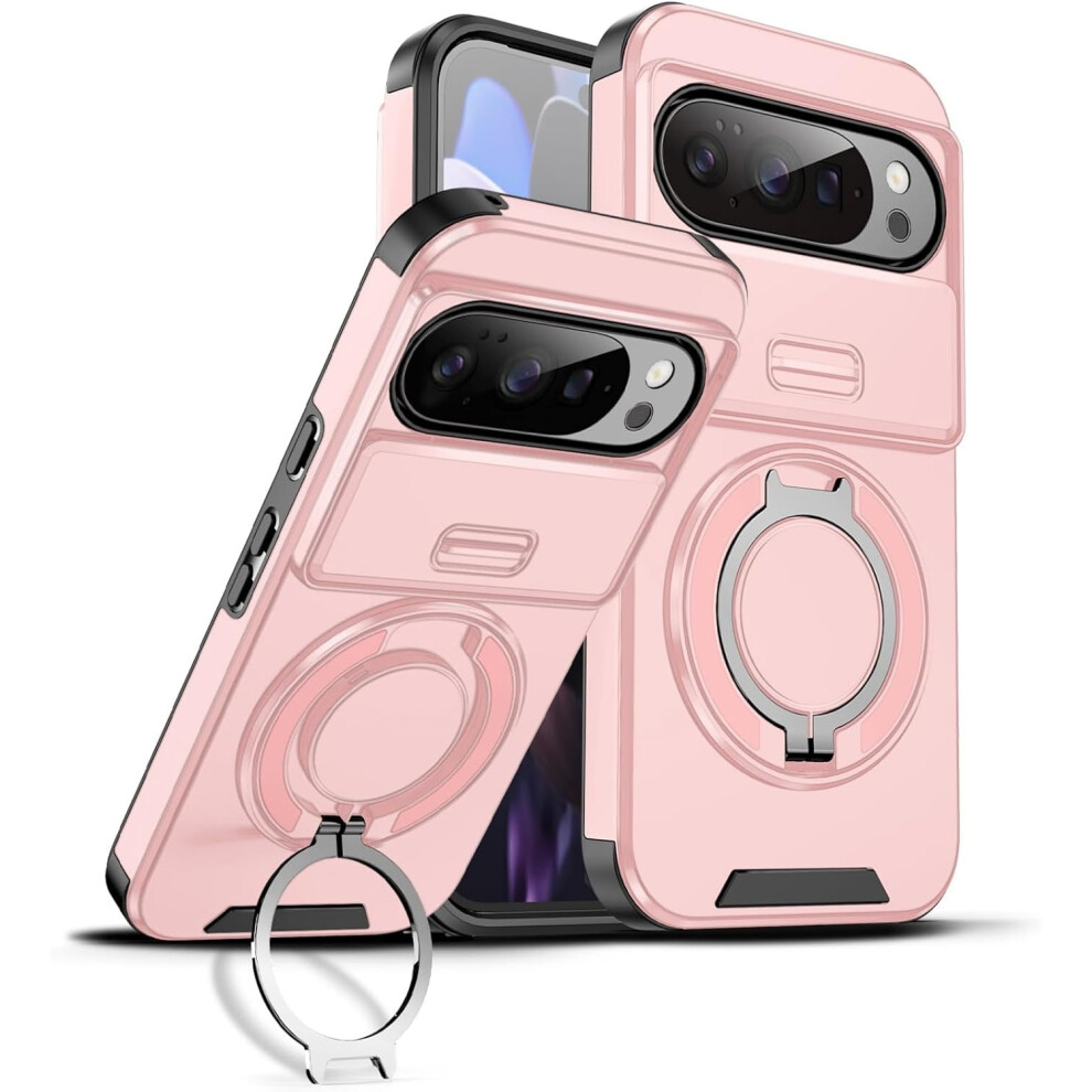 Google Pixel 10/10 Pro Case With Slide Camera Cover, Military-Grade Drop Protection, 360 Rotating Kickstand Â Compatible With Google Pixel 10 9028731943244