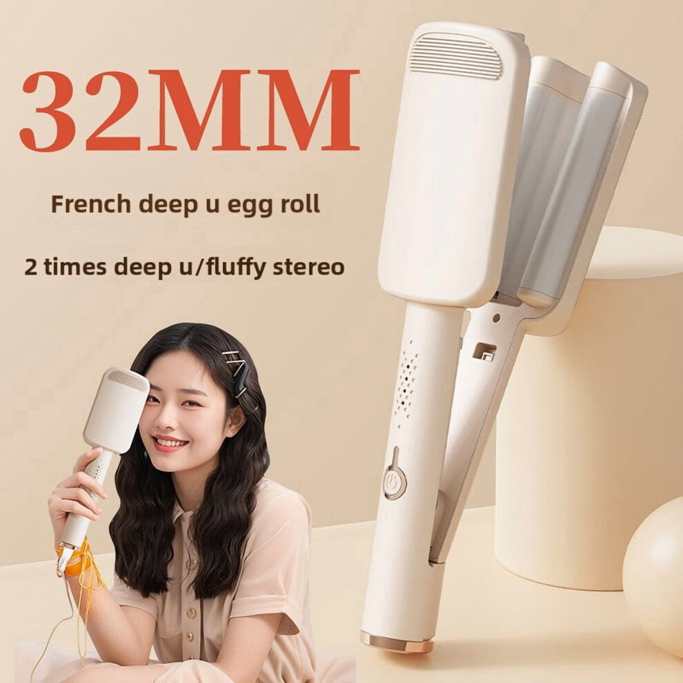 32mm French Egg Roll Curling Iron U-shaped Wavy Curler Hair Styling Tool