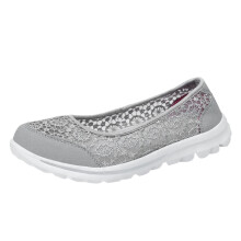 Schwarze, atmungsaktive Schnürschuhe für Damen, flache Freizeitschuhe, Unisex-Leichtbau-Arbeitsschuhe aus Mesh, sportliche, atmungsaktive