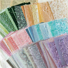 156 Sheets Textured Scrapbook Paper, 12 Pack Decorative Paper and Mesh Fabric Assorted Set 3.9x5.5 Inch