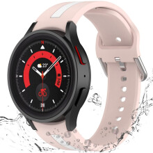 Kompatybilny z Samsung Galaxy Watch 7/6/5/4/FE (40 mm/44 mm), wodoodporny, dwukolorowy pasek silikonowy