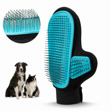 Luva para higiene de animais de estimação 2024 com pinos nas pontas, para remoção de pelos mortos e massagem, ideal para cães e gatos sensíveis