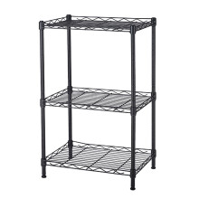 3-Tier Detachable Storage Rack Black Corrosion-Resistant
