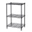 3-Tier Detachable Storage Rack Black Corrosion-Resistant 1