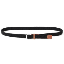 Unisex Menn Kvinner Tynn Kantstoff Elastisk Flettet Belte Stretch Vevd Jeansbelte