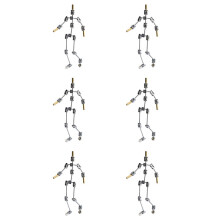 6X Armature Kit - DIY Metal Puppet Figure Skeleton, Easy to Assemble, Animated Character Design