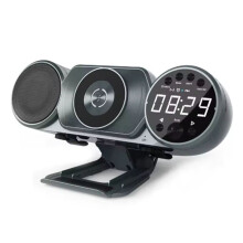 Wireless Charging Speaker FM Radio TF AUX USB Hands-Free Alarm Clock Decoration Ambient Light Sound Box