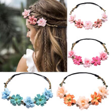 Boho Women Pearl Flower Floral Hairband Headband Festival Party Wedding