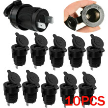 10pcs 12V Car Boat Motorcycle Cigarette Lighter Socket Power Plug Outlet Waterproo