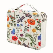 124-Slot Colored Pencil Case with Zipper, Twill Fabric, Large Capacity for Watercolor Pens/Markers – Compatible with Artist & Student Use