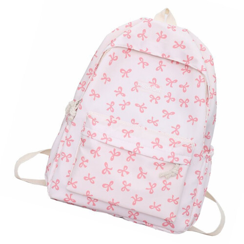 Large Capacity Backpack Student School Backpack Teen Lovely Bows Backpack