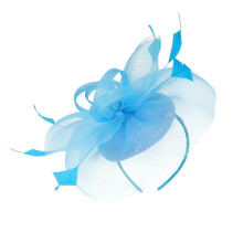 Blue Feather Fascinator Hat for Women – Tea Party & High Tea, One Size, Compatible with Tea Events