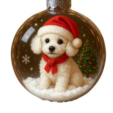 Dog Crystal Ball Snow Globe – Hand-Painted Pet Decor
