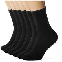 Women's No Show Ankle Compression Socks – Wool, Soccer & Pilates – Black, One Size, Compatible with All Shoes