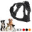 No Pull Dog Harness Front Clip Heavy Duty Reflective Easy Control Handle for Large Dog Walking(Black,M) 1