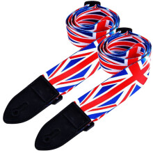 Raindrops Praktisk Gitarrrem med UK Flag Design för Bekvämt Framträdande Flerfärgad 2st Justerbar