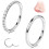 G23 Titanium Nose Hoops 16G-20G 6-10mm 2pcs 1
