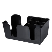 Boîte de rangement multifonctionnelle Xoxingysm, porte-condiments, porte-serviettes, barre en plastique noir, rangement pour la maison et