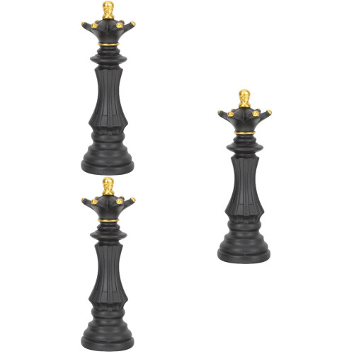 Chess Sculpture Decor Set 3 Pieces