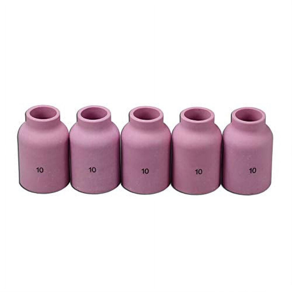Riverweld Tig Gas Lens Nozzle, 5/8" Orifice, Alumina, 5Pk, 53N88 9479868951754