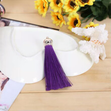 Stück 8 cm Quastenborte Bastelzubehör Schmuckherstellung DIY-Accessoire Anhänger Vorhangquaste - 5# Lila - 2 Stück