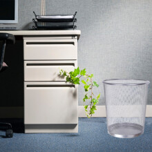 Mülleimer aus Metallgitter, runder Mülleimer, Abfalleimer für Badezimmer, Schlafzimmer, Büro, Küche, kleine Wohnräume