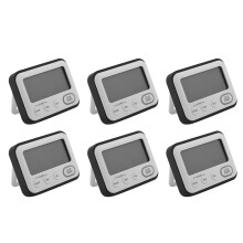 6X Digital Kitchen Countdown Timer: Teachers Classroom Counter Large LCD Loud Magnetic Clip Kids Simple Clock