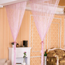 LELINTA Tassel Drapery Bead Curtain Panel 2m x 1m Silver