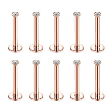 10Pcs/Set Lip Labret Rings Piercing Zircon Monroe Medusa Piercing Helix Conch Cartilage Piercing Earrings