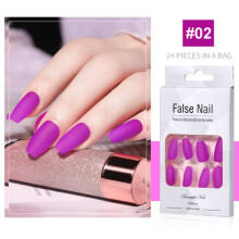 Short Fluorescent Luminous Nail Patch Press On Nails Solid Color Nail Patch Fake Nails for Women and Girls DIY Manicure Nail Salon At Home