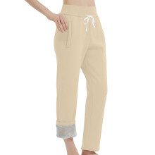 Fleece Pants Women Warm Pants for Women Baggy Pants Women's Pants Womens Pants Christmas Leggings for Women Yellow L