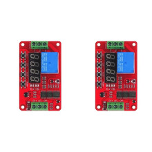 2X 12V 1-Kanaals Relaismodule FRM01 Multifunctionele Relaislusvertraging Timerschakelaar Zelfvergrendelende Timingkaart